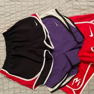 Nike Sports Shorts Trio - Black, Purple, Red